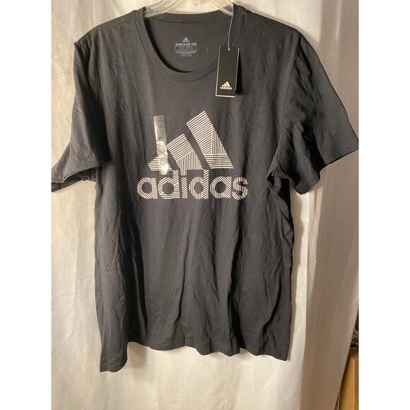 NWT Adidas Amplifier Tshirt  Mens 2XL Black w adidas graphics - Picture 1 of 11